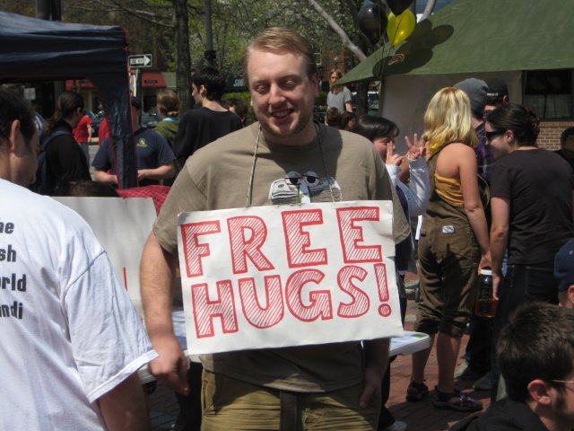 Peace through hugs